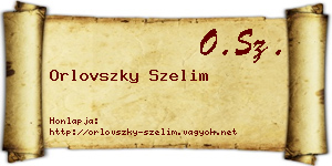 Orlovszky Szelim névjegykártya